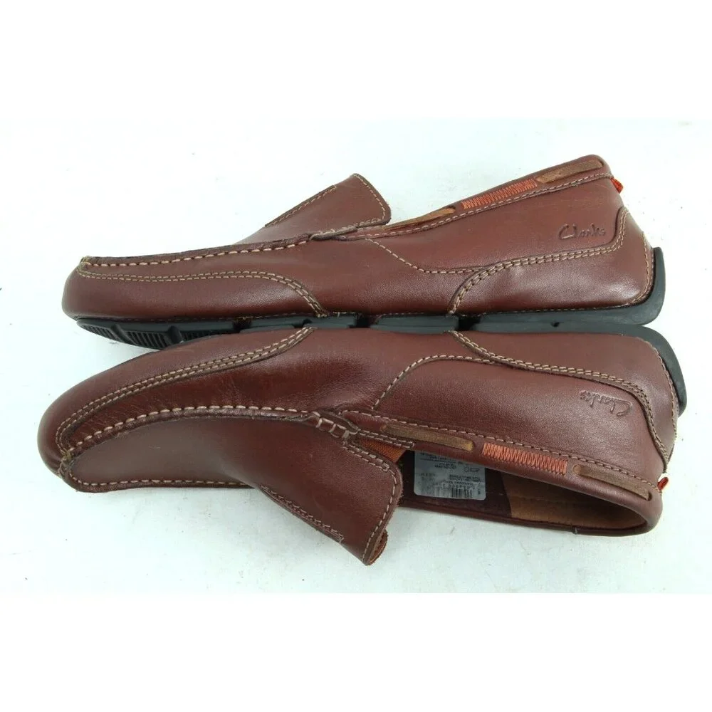 Clarks Markman Seam Loafers Dark Tan Mens Sz 8 M Shoes